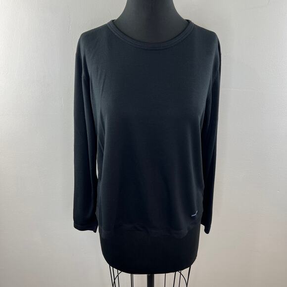 PATAGONIA Capilene Black Crewneck Midweight Long Sleeve Pullover Baselayer Top L - Picture 2 of 10